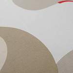 Подушка декоративная хлопковая бежевого цвета с абстрактным принтом Elysian Flow Sand варинант исполнения - 3 | Loft Concept в Твери