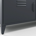 ТВ-тумба из металла и столешницей из массива дуба Metal Wood TV-Stand варинант исполнения - 7 | Loft Concept в Твери