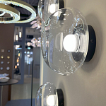 Бра с куполообразным плафоном и черным металлическим основанием Flos Wireline Lighting варинант исполнения - 2 | Loft Concept в Твери