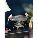 Чаша из прозрачного стекла с фигурками разноцветных попугаев на ободке 38 Eden Garden варинант исполнения - 2 | Loft Concept в Твери