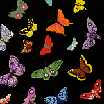 Картина ручная вышивка бисером Бабочки Butterflies and Light Bulb варинант исполнения - 4 | Loft Concept в Твери