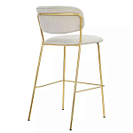 Стул барный широкой полукруглой спинкой на золотистых ножках Chair Smooth Shapes варинант исполнения - 3 | Loft Concept в Твери