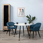 Шкаф-витрина в стиле лофт с чёрной стеклянной дверью Urban Style Space варинант исполнения - 6 | Loft Concept в Твери