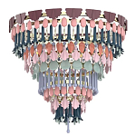 Люстра круглая с декором из разноцветных элементов в виде листьев Changing Seasons варинант исполнения - 1 | Loft Concept в Твери