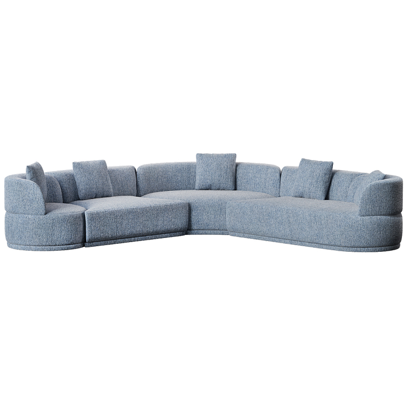 Угловой модульный диван Calypso с поворотным механизмом  Голубой в Твери | Loft Concept 