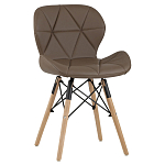 Стул с коричневым сиденьем из экокожи JEROEN варинант исполнения - 1 | Loft Concept в Твери