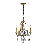 Люстра с 4-мя лампами и стеклянными подвесками в классическом стиле Feiss варинант исполнения - 2 | Loft Concept в Твери