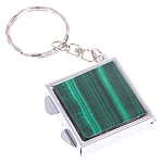 Зеркало брелок складное двухстороннее из натурального камня Малахит Stone Mirrors варинант исполнения - 4 | Loft Concept в Твери