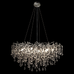 Люстра подвесная с прозрачными стеклянными подвесками в форме капель Диаметр 80 см Droplet Chandelier варинант исполнения - 3 | Loft Concept в Твери