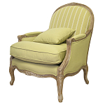 Кресло Ava Classical Armchair green striped flax варинант исполнения - 3 | Loft Concept в Твери