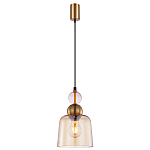 Подвесной светильник со стеклянным плафоном янтарного цвета Prestige варинант исполнения - 2 | Loft Concept в Твери