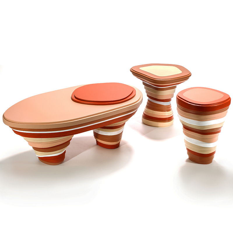 Комплект кофейных столиков Vorlon Desert three tables Терракотовый Комплект кофейных столиков Vorlon Desert three tables Терракотовый в Твери | Loft Concept