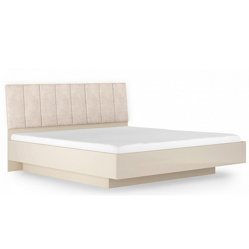 Кровать двуспальная с подъёмным основанием Satin Furniture 2 Бежево-серый Кровать двуспальная с подъёмным основанием Satin Furniture 2 Бежево-серый в Твери | Loft Concept