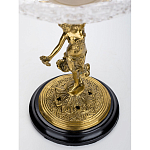 Чаша стеклянная прозрачная на бронзовой подставке с фигуркой девушки Eden Garden варинант исполнения - 4 | Loft Concept в Твери