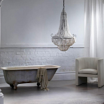 Люстра каплевидной формы украшенная белыми бусинами Wooden Beads White Chandelier варинант исполнения - 1 | Loft Concept в Твери