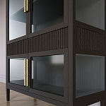 Витрина Primo со стеклянными фасадами и 2 ящиками Темный орех варинант исполнения - 2 | Loft Concept в Твери