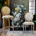 Барный стул из массива бука светло-зеленый с растительным орнаментом Raffael Angel Green Bar stool варинант исполнения - 8 | Loft Concept в Твери