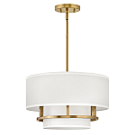 Потолочный светильник с двухслойным белым текстильным абажуром Hinkley варинант исполнения - 15 | Loft Concept в Твери