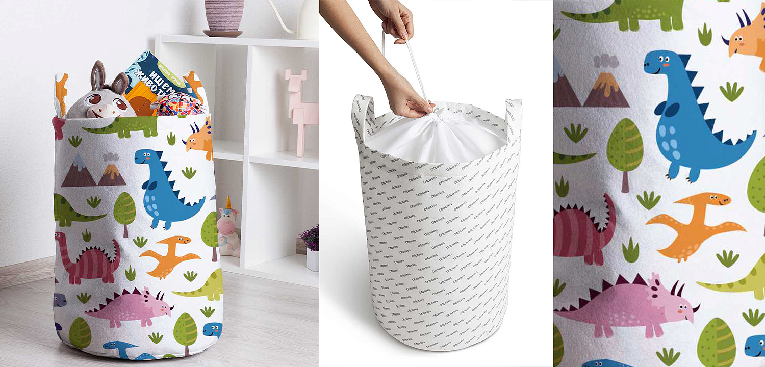 Корзина Colored Dinosaurs Basket Корзина Colored Dinosaurs Basket - Loft-Concept в Твери