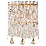 Люстра круглая с хрустальными подвесками на золотистом каркасе Roul Crystal Light варинант исполнения - 10 | Loft Concept в Твери