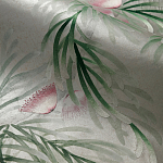 Обои ручная роспись Silk Tree Colourway SC-92 on Crackled Silver on Shell Pink metallic silk варинант исполнения - 1 | Loft Concept в Твери