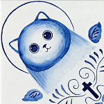 Плитка с узором Котики варинант исполнения - 2 | Loft Concept в Твери