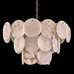 Люстра трехъярусная с подвесками из округлых элементов Cryptocrystalline Stone варинант исполнения - 1 | Loft Concept в Твери