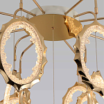 Потолочный светильник светодиодный с золотистым каркасом Ring of Fire варинант исполнения - 2 | Loft Concept в Твери