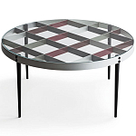Дизайнерский круглый кофейный стол со стеклянной столешницей Gio Ponti D.555.1 Coffee Table варинант исполнения - 1 | Loft Concept в Твери