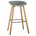Барный стул на ножках из натурального дерева Boras Grey варинант исполнения - 1 | Loft Concept в Твери