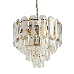 Люстра многоярусная с овальными прозрачными подвесками 36 см Harmonica варинант исполнения - 1 | Loft Concept в Твери