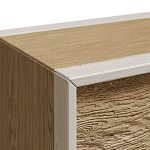 Тумба 2 ящика с подсветкой на рельефном фасаде Warm Industrial варинант исполнения - 9 | Loft Concept в Твери