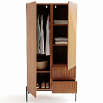 Шкаф с геометрическим рисунком на дверцах Anders Dark Wood варинант исполнения - 4 | Loft Concept в Твери