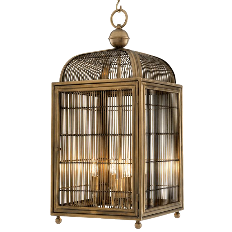 Люстра Lantern Falcon Латунь Античная полированная Люстра Lantern Falcon Латунь Античная полированная в Твери | Loft Concept