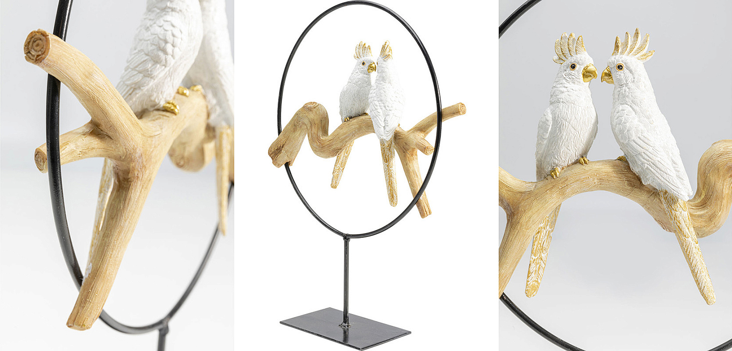 Статуэтка White Parrots in a ring Статуэтка White Parrots in a ring - Loft-Concept в Твери