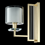 Бра с геометрическим каркасом из металла и цилиндрическим стеклянным плафоном Laurent варинант исполнения - 8 | Loft Concept в Твери