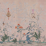 Обои ручная роспись Cecily pink варинант исполнения - 2 | Loft Concept в Твери