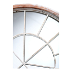 Зеркало-окно настенное в венецианском стиле с деревянной рамой бежевого цвета Venetian Smooth варинант исполнения - 2 | Loft Concept в Твери