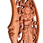 Панно из дерева Ганеша и месяц Panel With Animals варинант исполнения - 3 | Loft Concept в Твери