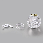 Настольная лампа с прозрачным шарообразным плафоном на цилиндрической подставке Crystal Globule варинант исполнения - 3 | Loft Concept в Твери