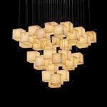 Люстра подвесная с квадратными плафонами из натурального камня Glowing Spheres варинант исполнения - 6 | Loft Concept в Твери