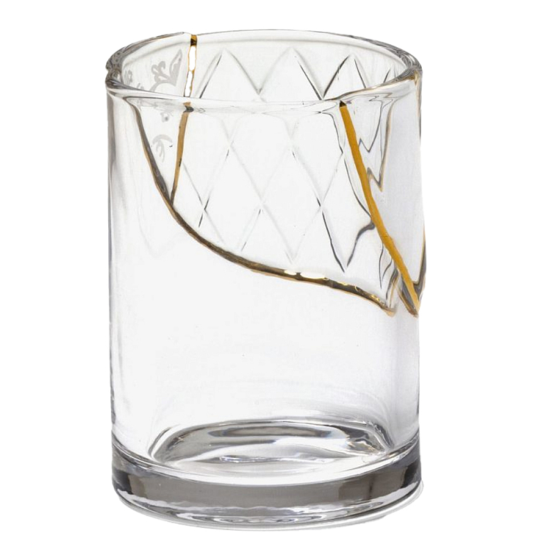 Стакан Seletti Kintsugi II Прозрачное Стекло Золотой Стакан Seletti Kintsugi II Прозрачное Стекло Золотой в Твери | Loft Concept