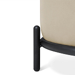 Банкетка овальная бежевый велюр на 4-х металлических ножках черного цвета SANJAY варинант исполнения - 4 | Loft Concept в Твери