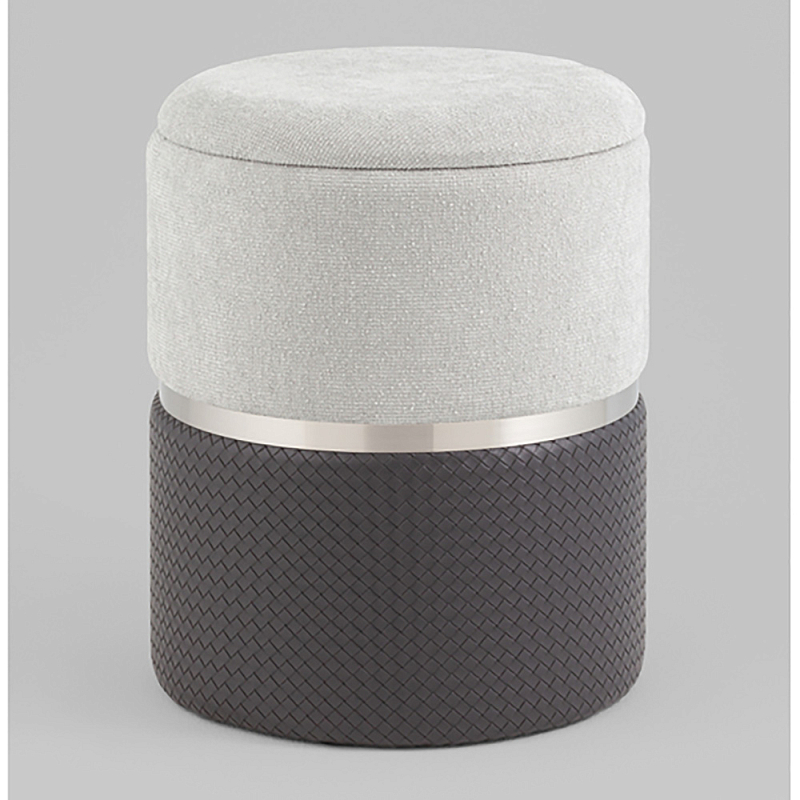 Пуф Mauldine с ящиком серо-черный с экокожей Коричневый Серый в Твери | Loft Concept 