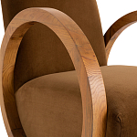 Кресло с круглыми деревянными подлокотниками Modesto Chair варинант исполнения - 5 | Loft Concept в Твери