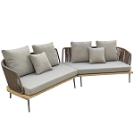 Диван садовый угловой Counter серый варинант исполнения - 1 | Loft Concept в Твери