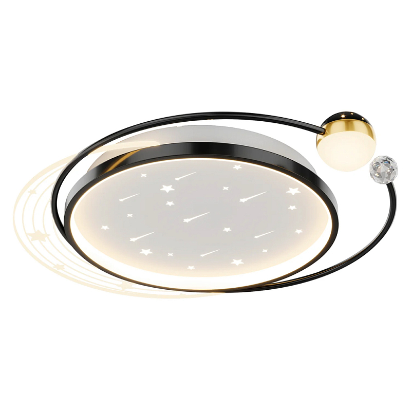 Потолочный светильник с эффектом звездного неба Space of Magic Черный Золотой Белый в Твери | Loft Concept 