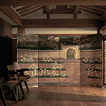 Обои ручная роспись The Art of Learning and Steps for the Flowers by Teo Yang Special Colourway on purple painted Xuan paper варинант исполнения - 1 | Loft Concept в Твери