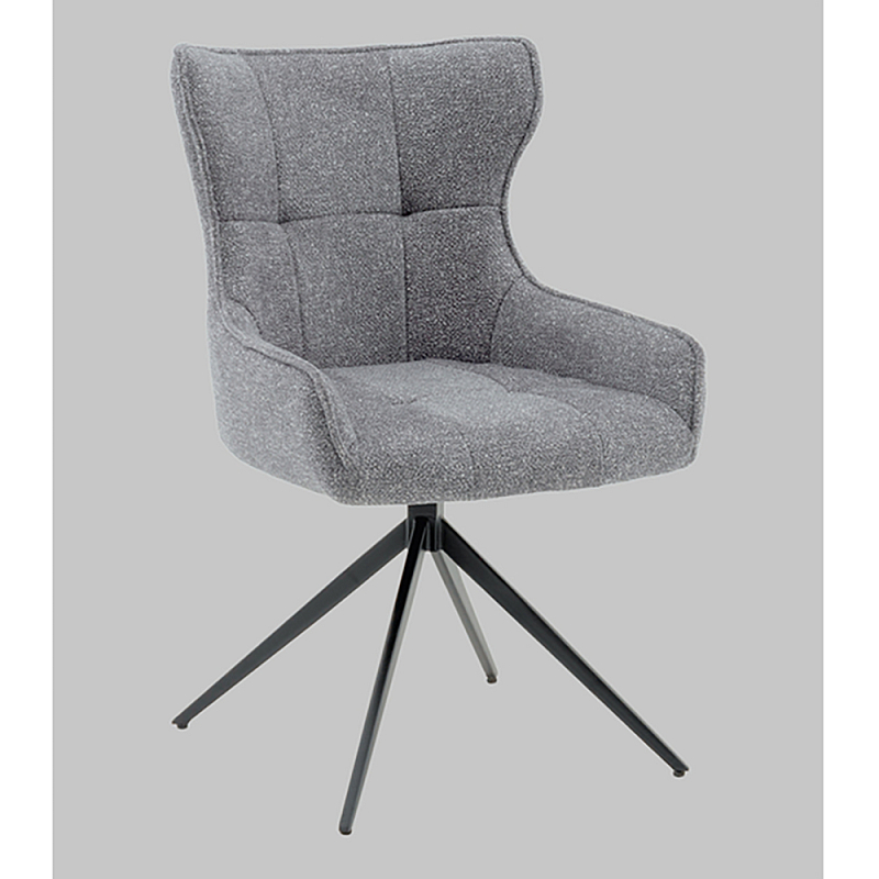 Стул Carlene вращающийся серый Серый Черный в Твери | Loft Concept 