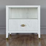 Прикроватная тумбочка с полкой Elsa Dreams White варинант исполнения - 5 | Loft Concept в Твери